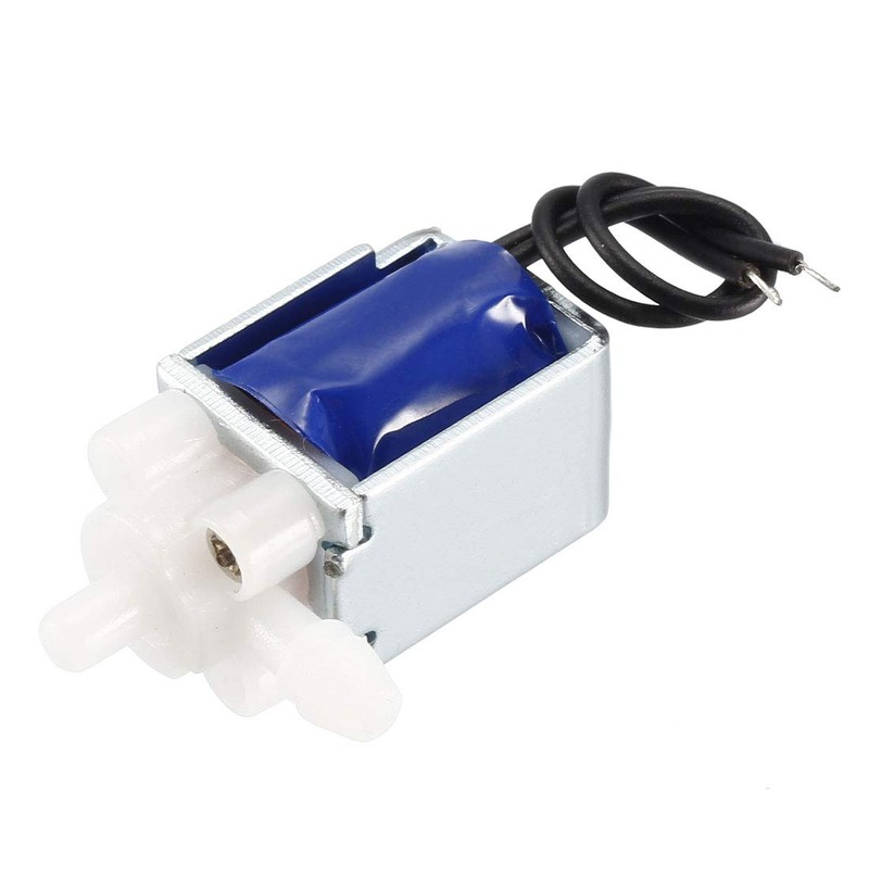 sourcing map Miniature Solenoid Valve 2 Way Normally Closed DC5V