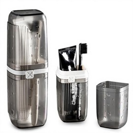 Toothbrush Travel Case - Portable Travel Toothbrush Holder, Toothbrush and Toothpaste Travel case - Large Tooth Brush Cover for Travel, Ideal for Trip, Dorm, Camping, Hiking and Bathroom (Black)