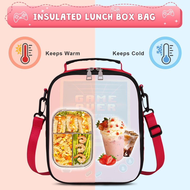 ACESAK Game Lunch Box for Boys - Cool Luminous Gamer