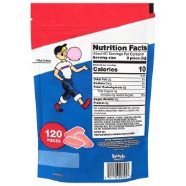 Bazooka New Sugar-Free Bubble Gum Pellets Bag - 120 Count Bulk Gum, Original Fla