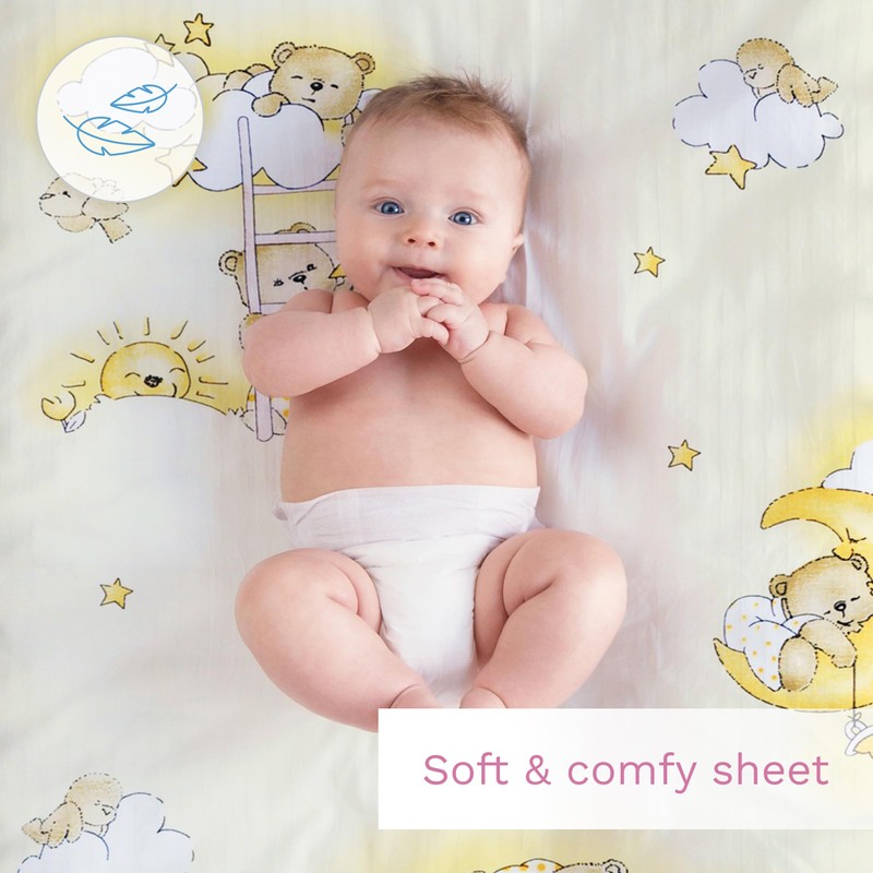100% Cotton Fitted Sheet with Waterproof Mattress Protector to fit