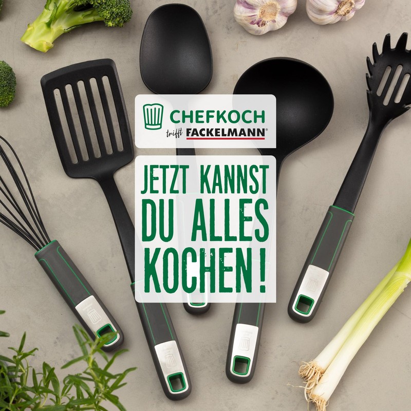 FACKELMANN Chefkoch Meets Slotted Turner - Ideal for Turning Vegetables,