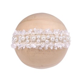Ederafoto Newborn Photography Props Baby Photo Posing Pearl Headbands Girls Photoshoot Tieback (C Ivory)