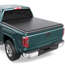AUTOSTARSHIP Soft Roll Up Truck Bed Tonneau Cover Compatible for 14-18 Chevy Silverado/GMC Sierra 1500 (19 LD/LTD), 15-18 Silverado/Sierra 2500 3500 HD,Fleetside 8FT —96" (Reflective Style)