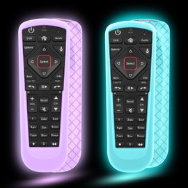 2 Pack Remote Cover for Dish Network Remote Control 52.0/54.0, Silicone TV Remote Case Skin Sleeve Glow in The Dark Purple and Blue