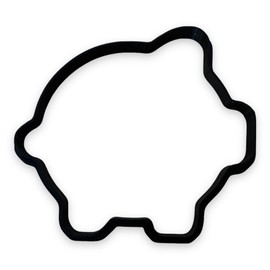 Piggy Bank Cookie Cutter with Easy Push Design
