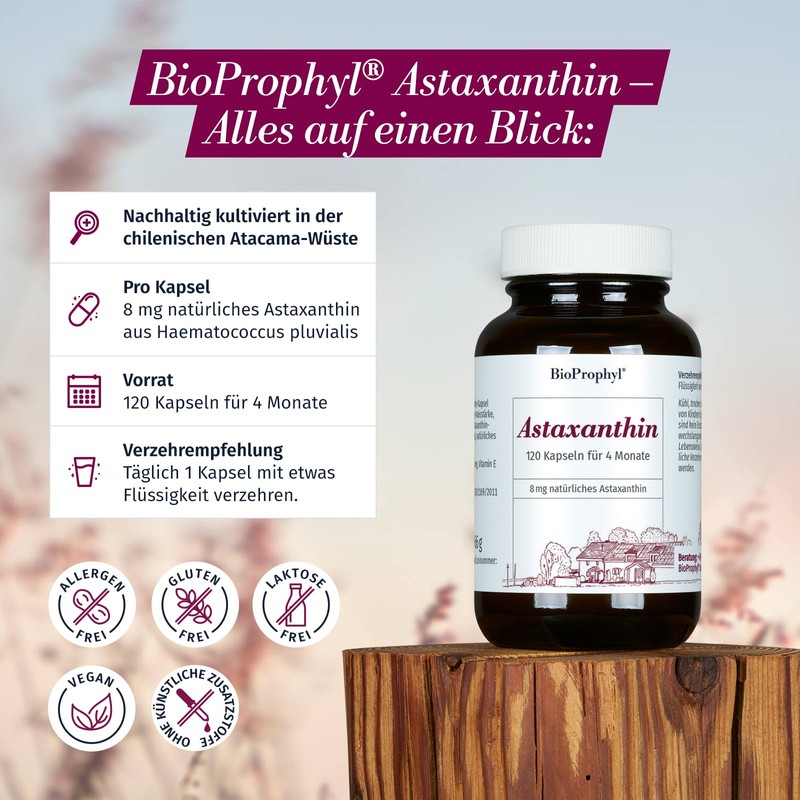 BioProphyl® Astaxanthin - 8 mg pure astaxanthin with vitamin E