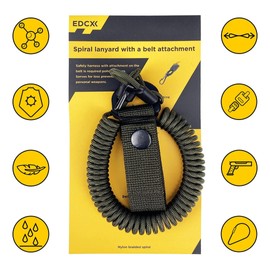 EdcX Paracord Tactical Lanyard Made in Ukraine Spiral Cable Elastic Paracord Key Pendant