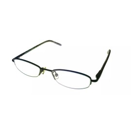 Guess Ophthalmic Eyeglass Mens Oval Rimless Metal Black Grey 1492