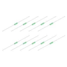 MECCANIXITY 50Pcs Micro Fuse 1A 250V Fast Blow Axial Leaded 2.4x7mm Electrical Barrier Fuse for Motor Transformer Electric Industrial Home Appliance Green