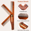 2PCS Folding Beard Comb, Beard Combs for Men, Fine Tooth
