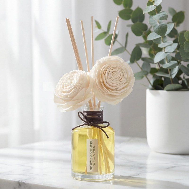 Aronica Twin Sola Diffuser 160ml_Eucalyptus and Bergamot Essential Oil Flower