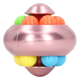 Rotating Ball Puzzle Toy Adult Teenager Portable Funny Stress Relief Bead Rotation Toy for Home Office Rose Gold
