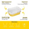 40 Pack 1.5 LB 7.2"×5"×1.8" Aluminum Pans with Lids Heavy
