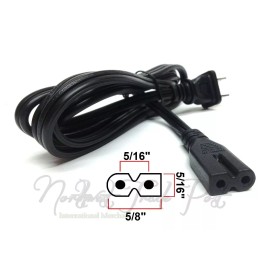 Rheem Roberts Roberts Power Cord for Vtg Reel to Reel Tape Recorder 2-Round Prong 5/16" Spaced