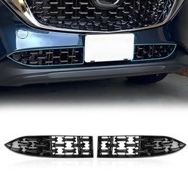 LUWU Front Grill Mesh Compatible With 2022 2023 2024 2025 Mazda CX-5 Front Mesh Grill Inserts Trims Front Mesh Grille Cover Guard for 2024 2025 Mazda CX5 Car Exterior Accessories ABS Material, 2PCS