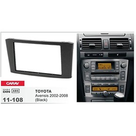 CARAV 11-108-22-6 2-DIN car head unit fascia facia installation dash kit for TOYOTA Avensis 2002-2008 (pocket)