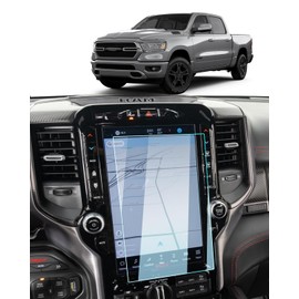 For 2024 Dodge Ram Screen Protector -2019-2022 2023 2024 Ram 1500/2500/3500 (Laramie/Rebel/Limited Longhorn/Limited/TRX) Accessories 9H Tempered Glass 12 Inch Touchscreen Anti-Scratch High Sensitivity