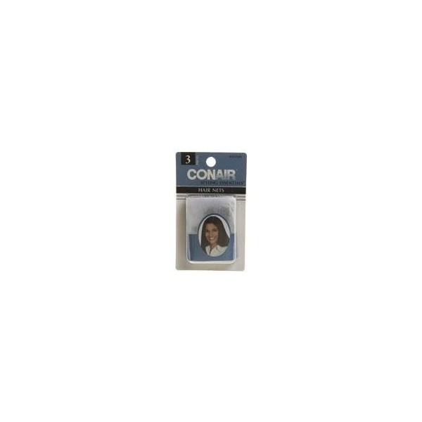 Conair 55332 3 Piece Brown Hair Net, 0.3 Ounce (Pack