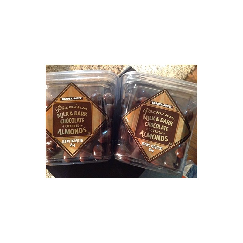 Trader Joe's Premium Milk & Dark Chocolate Almonds 2 pack