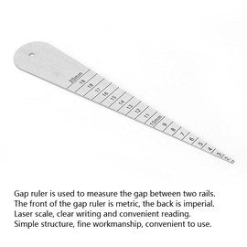 Gap Gauge Feeler Rule Stainless Steel Gap Gauge Feeler Ruler for Measuring Inner Diameter Gap 1/16-3-4 Flange Tool 2-20mm Feeler Gauge Metric Taper Gauge Depth Ruler