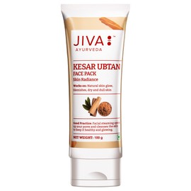 Jiva Kesar Ubtan - 100 g - Pack of 1 - Contains Pure Kesar, For All Skin Types, Improves Complexion & Skin Health, Traditional Kesar Ubtan for Women