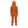 Tipsy Elves Boy's/Girl's Gingerbread Brown Jumpsuit Romper with Hood Size