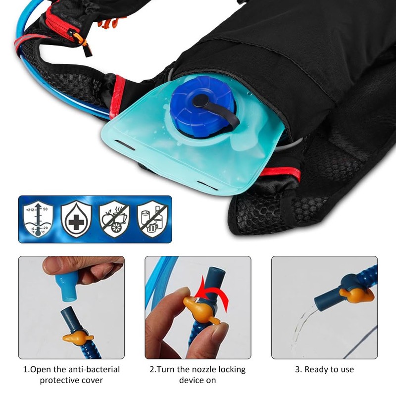 Bavooty Hydration Bladder, 2L Bicycle Hydration Bladder, Water Bladder, Water