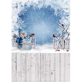 AIIKES 5x7ft Winter Backdrops for Photography Winter Snowflake Backdrop Christmas Snowman Photo Backdrops Baby Shower Newborn Photo Background Winter Vinyl Photo Booth Props 11-787