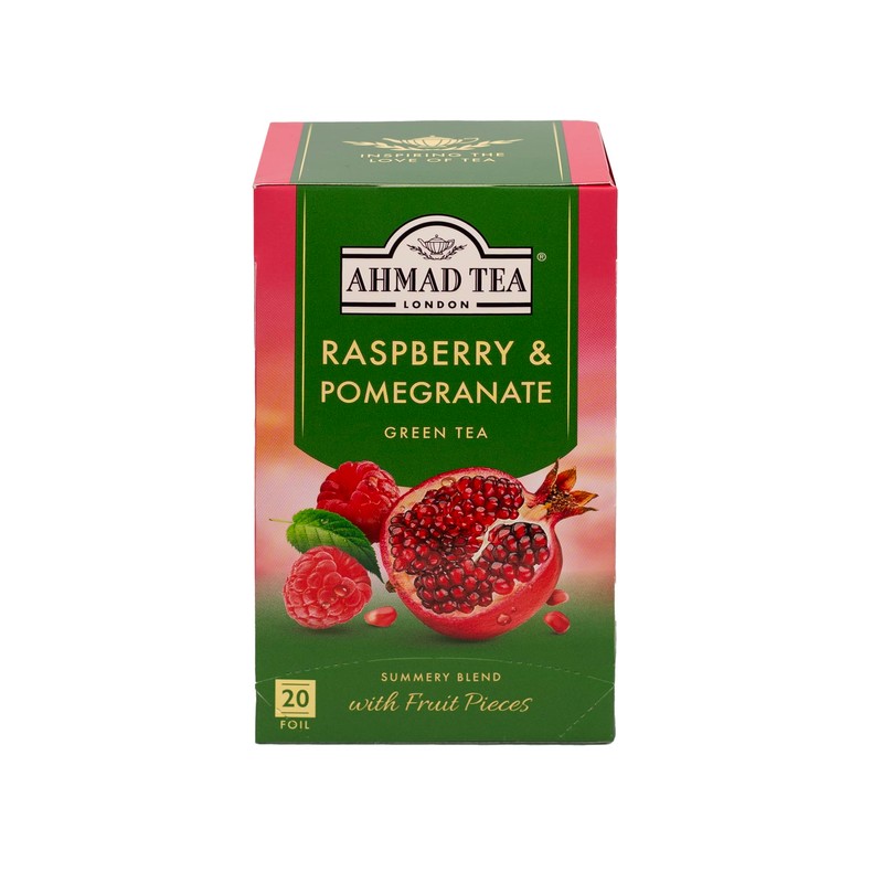 Ahmad Tea Green Tea, Raspberry & Pomegranate, 20 ct (Pack