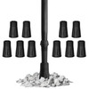 10 Pcs Rubber Stick Trekking Toe 12mm with Metal Ring