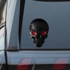 3D Skull Car Decal with Red Eyes, 2-Pack Waterproof Vehicle