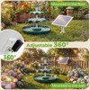 AISITIN 6.5W Solar Bird Bath Fountain, 3-Tiered Waterfall, DIY Detachable