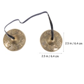 Kisangel Brass Meditation Chime Bell with Storage Bag Durable Cymbal Instrument for Yoga and Meditation Produces Long Ringing Tones Enhances Musical Awareness and Positive Energy