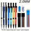 MROOFUL 7pcs Mechanical Pencil Set 2.0mm with 2B Black Colors