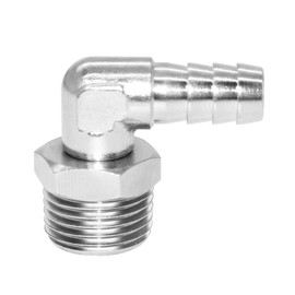 Joywayus Swivel 90 Degree Elbow,3/8" Hose Barb x 1/2" Male NPT Pipe Fitting,Nickel Plated Brass Adjustable Adapter