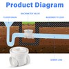 ​2" White PVC Backwater Valve, Sewage and Rainwater Backflow Preventer