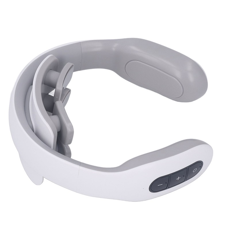 Electric Pulse Neck Massager Adjustable Multi Functional Portable 4 Head