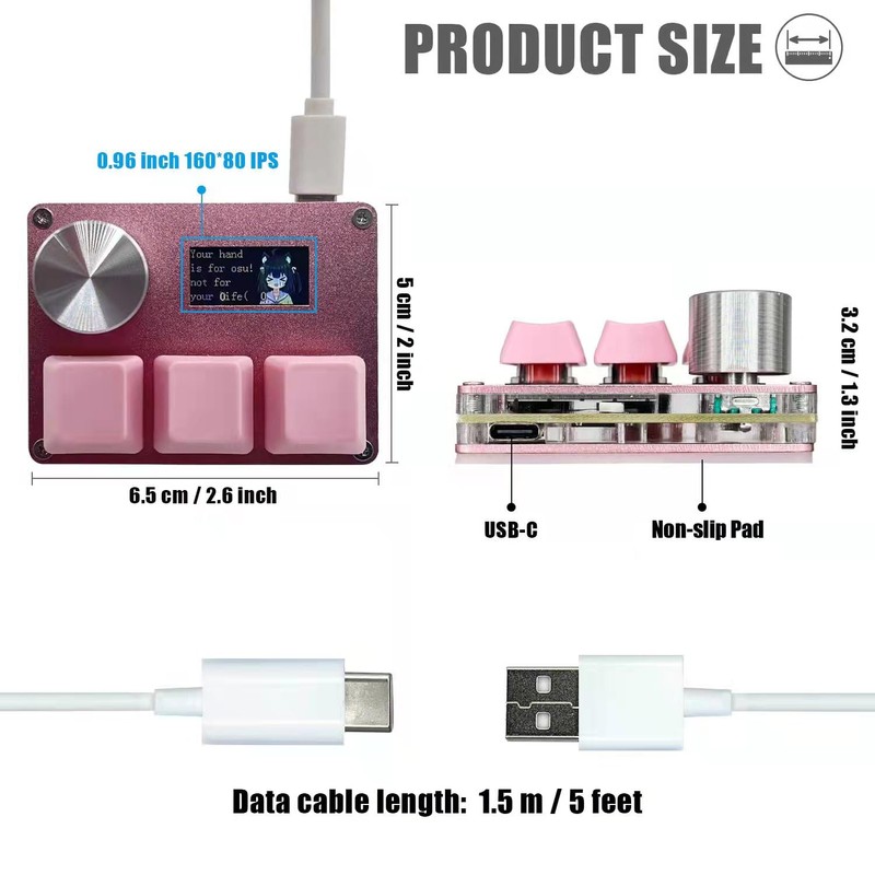 BTXETUEL SayoDevice O3C OSU Keyboard Rapid Trigger Hall Switches Magnetic
