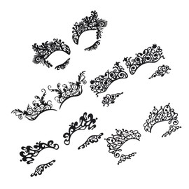 OHPHCALL Makeup Stickers Temporary Eye Hollow Eyeliner Sticker Set Eye Makeup Accessories Random Style