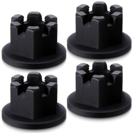 Blulu 4 Pcs Rotary Cutter Castle Nut and Cotter Pin 501110 Compatible with King Kutter Rotary Cutter Gearbox 1"-14 Fine Thread