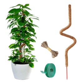 Moss Pole for Climbing Plants Monstera,Bendable Plant Trellis Moss Pole for Plant Support, Coco Coir Plant Pole,Large Moss Pole Support,Plant Sticks for Indoor for Potted Plants, Pothos（1Pack,48Inch）