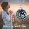 YAFEINI Triple Moon Goddess Urn Necklaces for Ashes Sterling Silver