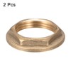 sourcing map G3/4 Lock Nut with Flange, Hex Brass Female