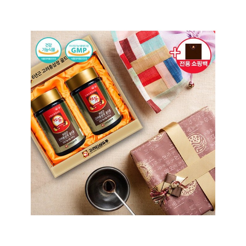 Korean Ginseng Distribution 6년근 고려홍삼정 골드 2P (250g x 2병)