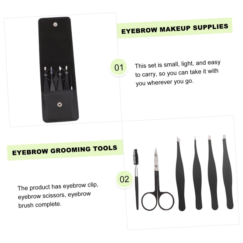 Ipetboom Stylish Beauty Tool Pcs Eyebrow Clip Set Practical Tweezers
