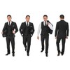 King Formal Wear Elegant Men's Black Two Button Three Piece
