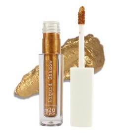 M2U NYC (Golden Copper Liquid Eyeshadow – Quick Drying Liquid Eye Shadow with One Swipe Pigment Coverage – Long Lasting, Buildable & Blendable Crease Proof Formula – Shimmer Finish