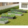 2PCS 12x3x1ft Galvanized Raised Garden Bed,Outdoor Planter Box Metal Patio