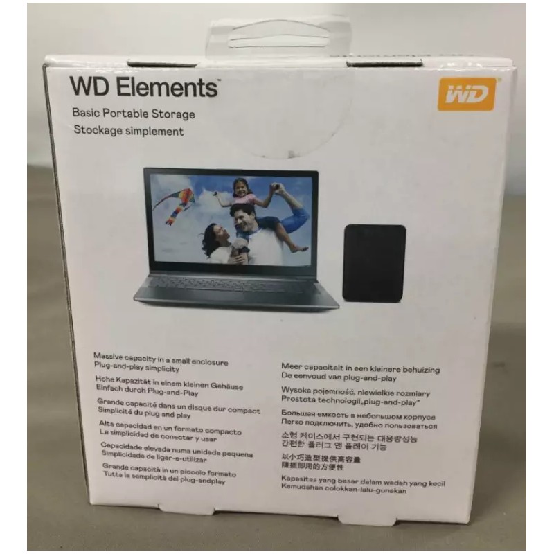 Western Digital NEW WD ELEMENTS 1TB 2TB PORTABLE EXTERNAL HARD